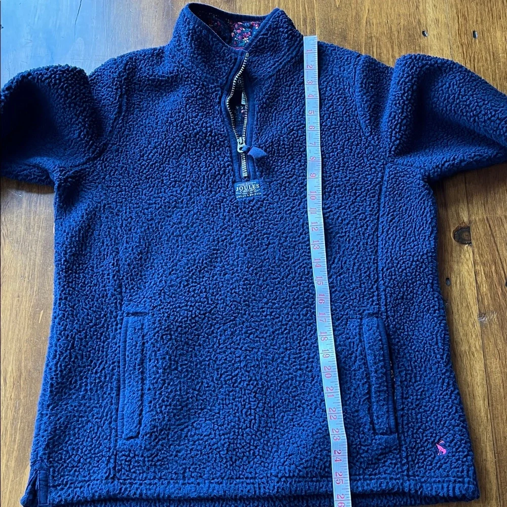 Joules Navy Blue 1/4 Zip Fleece Pullover Sz 8 - Picture 12 of 16